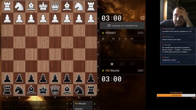 [RU] Шахматы. Блиц. Витик Вячеслав играет на Chess.com и Lichess.org