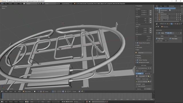 Creating Neon Signs - in Blender