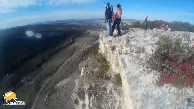 Качи-Кальон прыжки с верёвкой в Крыму с командой Skyline