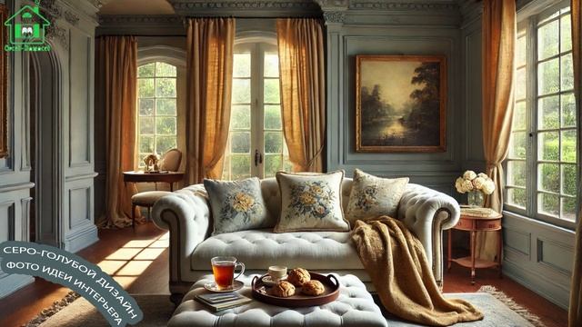 Серо-голубой цвет в интерьере фото идеи для вдохновения 🩵 (19)