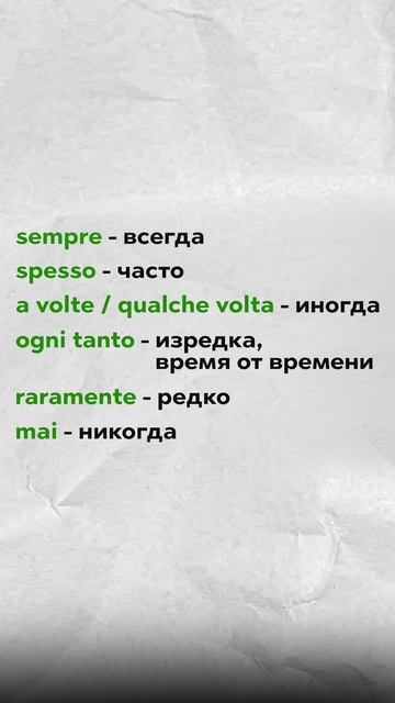 Наречия частотности и их место в предложении