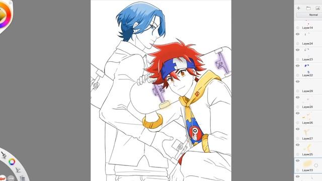 Langa and Reki - Sk8 the Infinity (Speed Drawing)