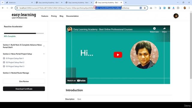 172 -Manage Video Player for Lesson Part 2