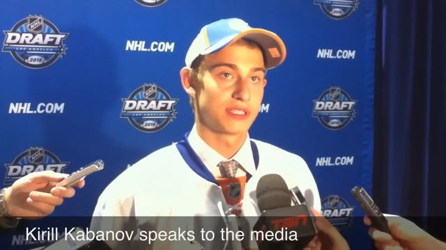 Kirill Kabanov speaks to the media