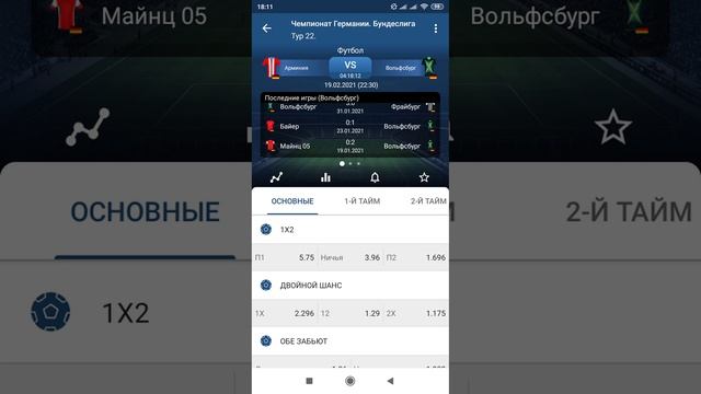Арминия Вольфсбург Прогноз