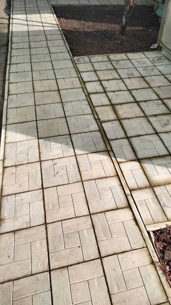 Дорожки из тротуарной плитки. Состояние на 4-й год эксплуатации