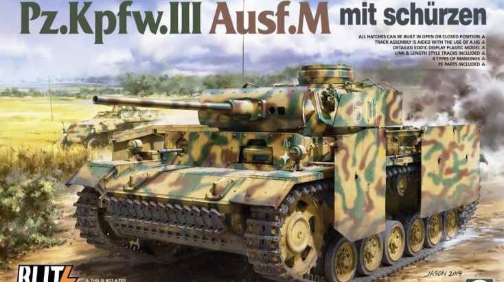 Распаковка Takom 1/35 8002 Pz.Kpfw.III Ausf.M mit Schürzen