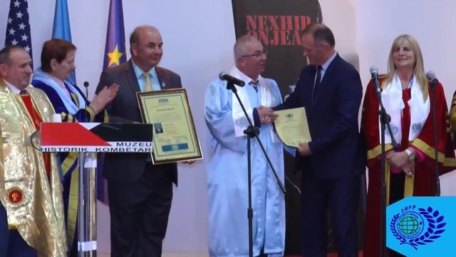 Dr. Shefki Hysa with Staff of DMPP Honor Albanian Poet Nexhip Onjea
