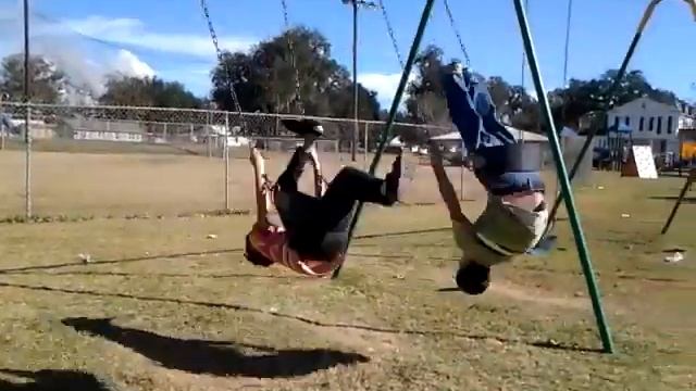 Swing back flip parkour