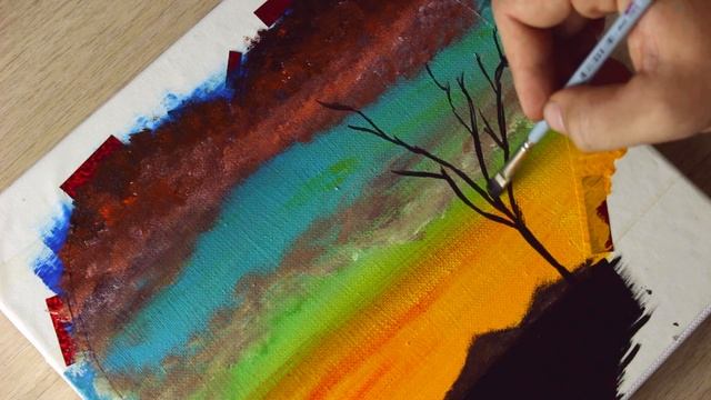 How to draw love acrylic painting