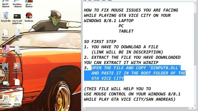 MOUSE NOT WORKING FIXED FOR GTA VICE CITY IN WINDOWS 8/8.1