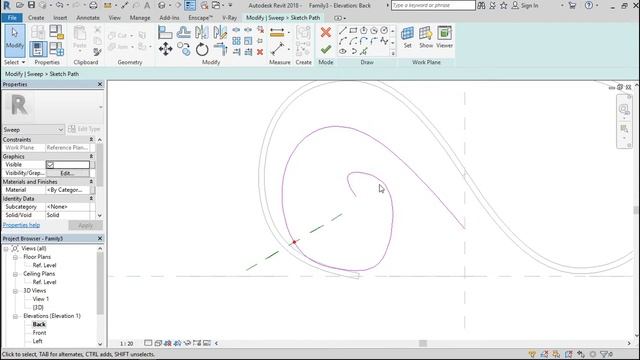 REVIT: how to model parametric rail family 02.