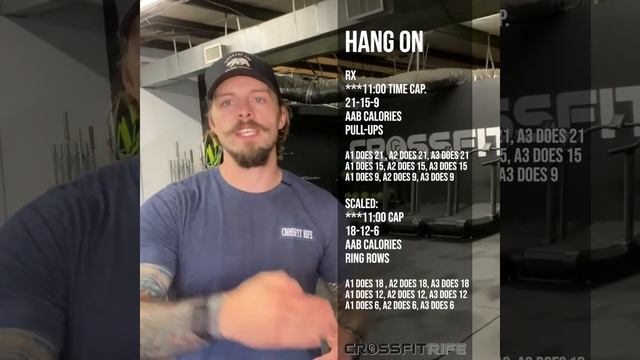 2021 CrossFit Rife Classic WOD 1 "Hang On"