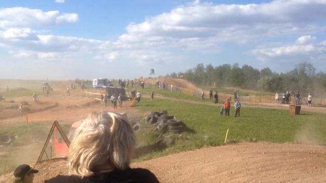 Мотокросс д.Старополье 30.05.2015 заезд: Ветераны
