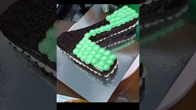 Sample number theme cake baby dinosaur design | chocolate moist #cakes #cakedecorating #satisfying