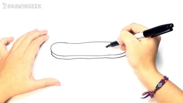 How to draw a Skate Board Step by Step | Skate Drawing Lesson