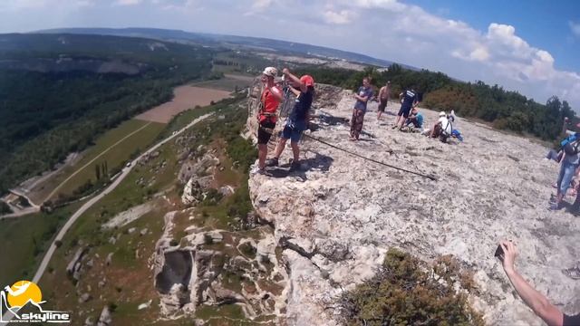 Качи-Кальон, прыжки с верёвкой в Крыму с командой Skyline