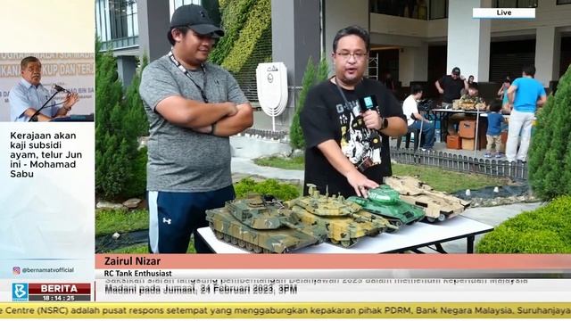 RC Tank Legion and RC Tank Biathlon Malaysia on Bernama TV 18 2 2023 RC Tank Hobby Malaysia