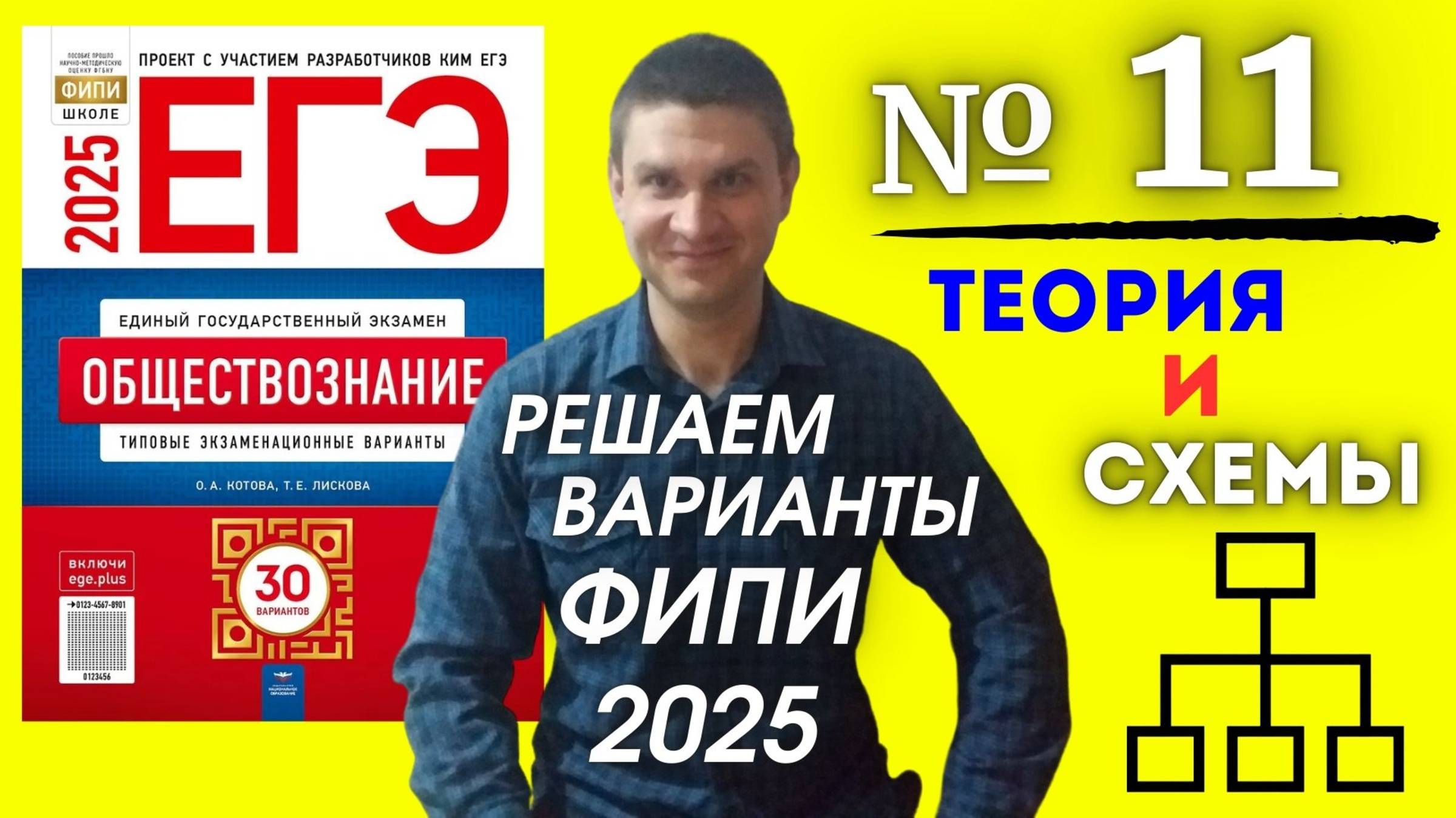 Полный разбор 11 варианта фипи Котова Лискова | ЕГЭ по обществознанию 2025 | Владимир Трегубенко
