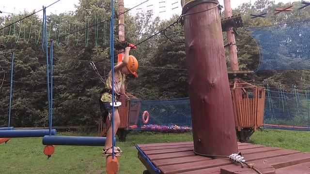 Веревочный парк Варшава Rope Park Warsaw Park Linowy Warszawa лазим по лианам