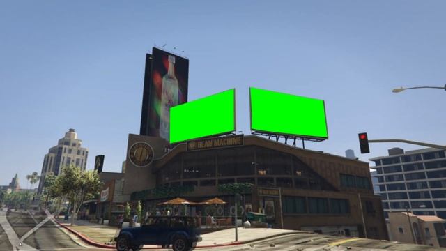 GTA 5 Animated Billboard Green Screen (NO AUDIO)