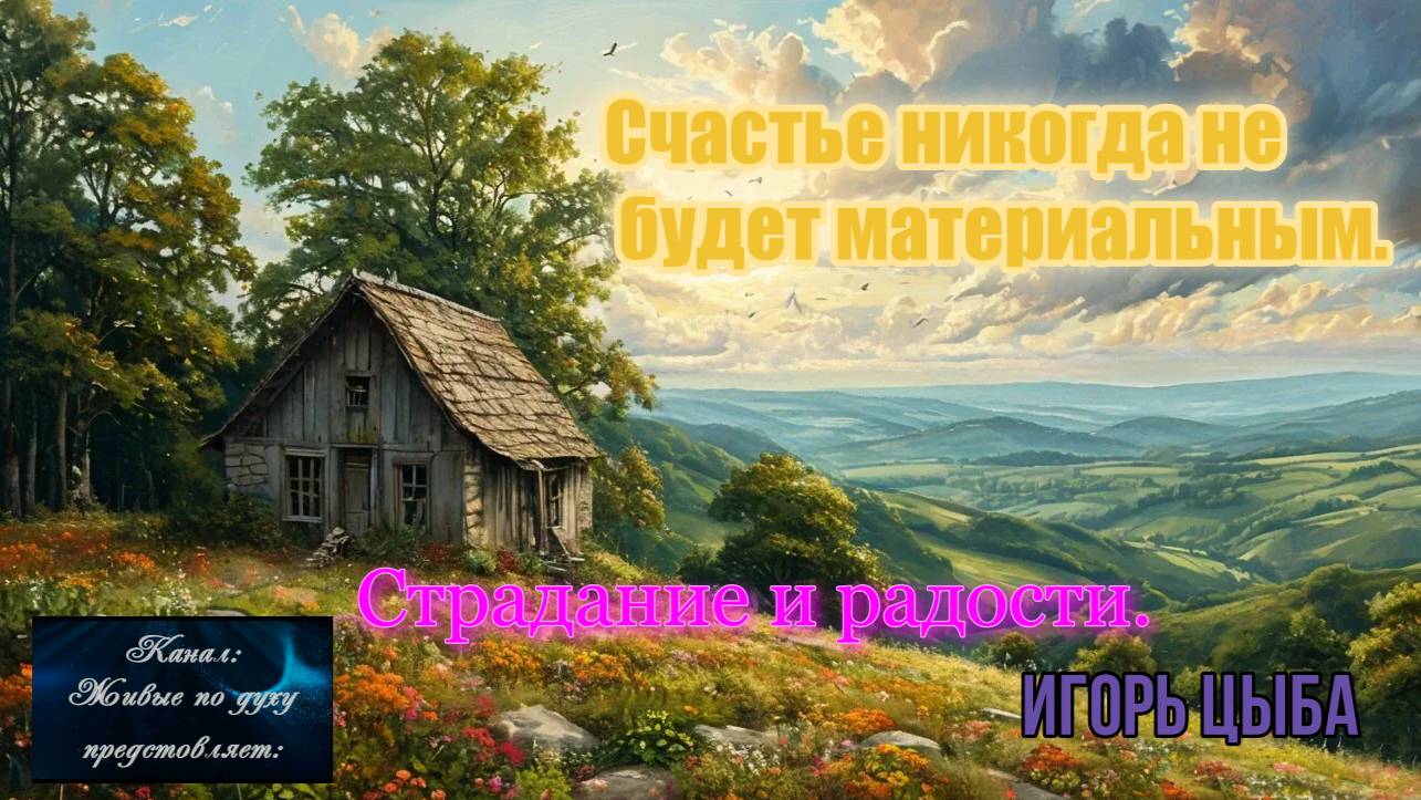 Собирайте сокровища на небе. Страдание и радости.
Счастье никогда не будет материальным. Игорь Цыба