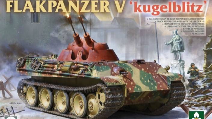 Распаковка Takom 1/35 2150 Flakpanzer V kugelblitz