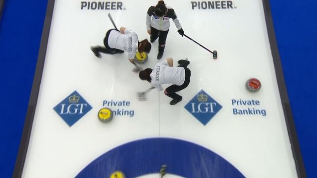 Denmark v Japan - round robin - LGT World Women's Curling Championships 2019