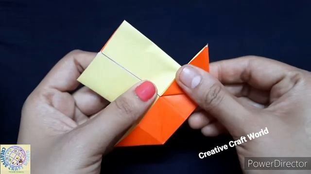 How to make an origami paper house / Origami house easy / Squash fold origami