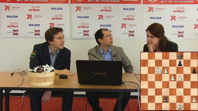 Press Conference Round 7: Karjakin Sergey (RUS) - Kasimdzhanov Rustam (UZB)