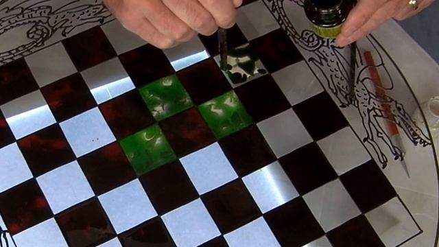 Glass painted Chess Table Part 2