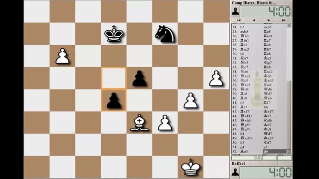 ♚ Garry Kasparov (Raffael) vs Comp HIARCS 10 ☆ Man vs Machine/Chess Blitz Replay/ Playchess.com 200