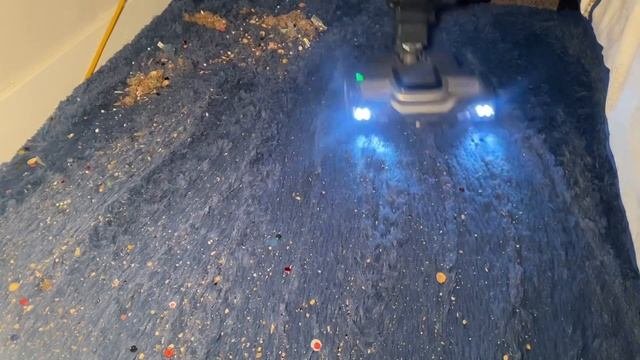 ASMR VACUUMING 🤩 Crunch At Night : Episode 60 🥳 NEW Shag Rug💙 #oddlysatisfying