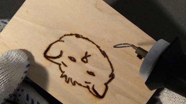 Котик. Простой рисунок для выжигания