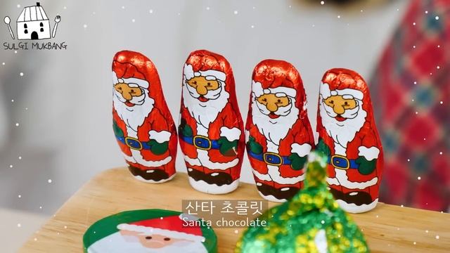 ASMR MUKBANG| 크리스마스 디저트 초콜릿 마카롱 젤리 먹방 & 레시피 DESSERT ICE CREAM MACARONS EATING