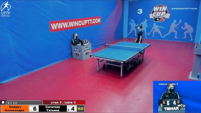 Найдич Александра 3-2 Сигитова Татьяна     Турнир Восток 5 WINCUP 26.01.22 ПрямаяTрансляция Зал3