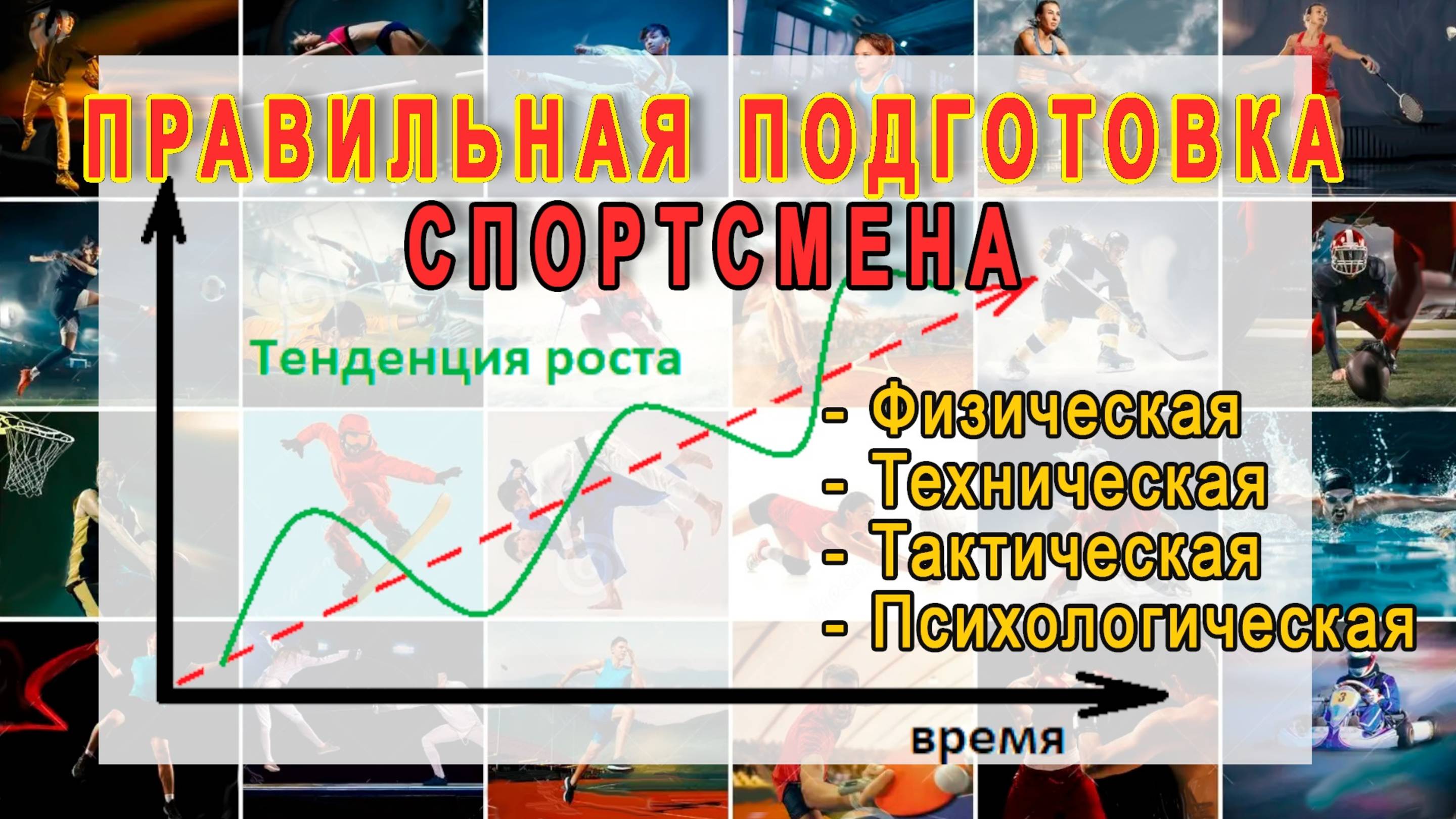 Правильная подготовка СПОРТСМЕНА - Физическая - Техническая - Тактическая - Психологическая
