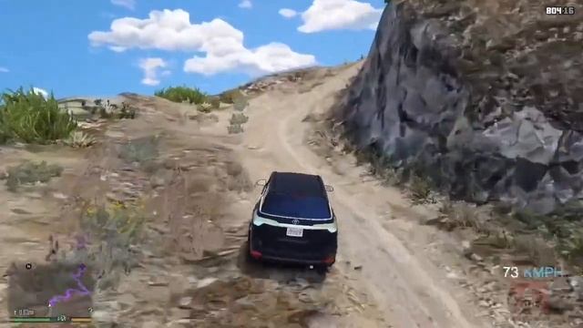 GTA 5 : DRIVING TOYOTA FORTUNER  [MOUNT CHILIAD] /CRASH TEST/ GTA 5 GAMEPLAY / T TURBO GAMER