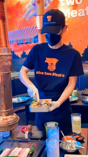 Nice Two Meat Korea in Thailand #yummy #food #cooking #koreafood #shorts #shortvideo