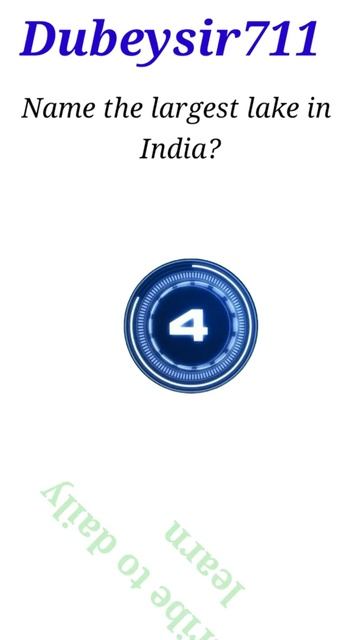 largest lake in India??