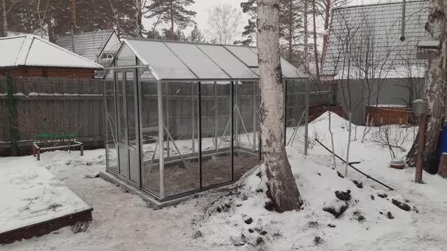 Теплица со теклом БОТАНИК Мини 2,1х3,2м зимний монтаж 24 декабря