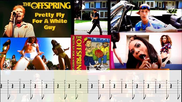 The Offspring - Pretty Fly For A White Guy [GUITAR BACKING TRACK + TAB]