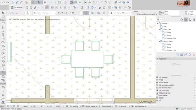 how to add furniture in the house/// archicad.