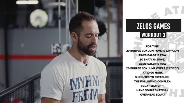 Rich Froning from Mayhem Athlete announces Zelos Games CrossFit Competition Workout 3