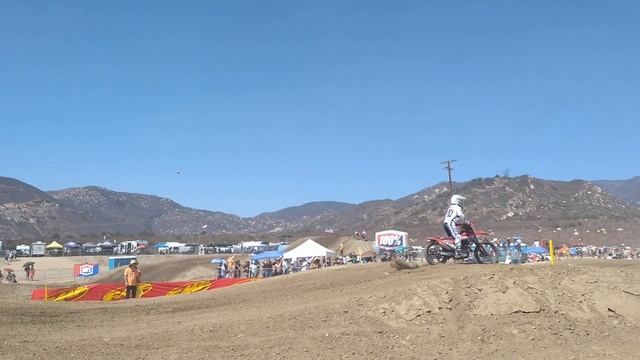 pro motocross  Fox raceway 2 at pala 450 class moto 1 BIG CRASH