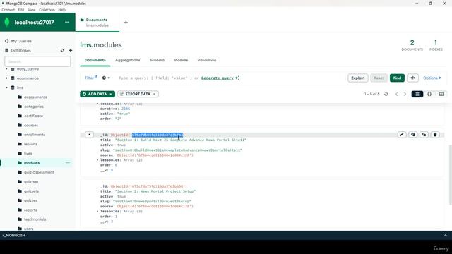 164 -Show Module and Lesson Actual Data in Sidebar Part 1