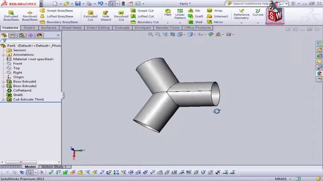 Calculate the flat form of Y Joint | SolidWorks Share