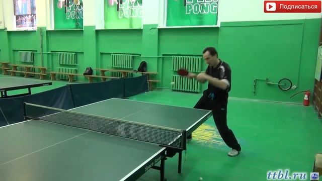 Уроки настольного тенниса. Часть 42.  Накаты на реакцию. Table tennis lessons 42