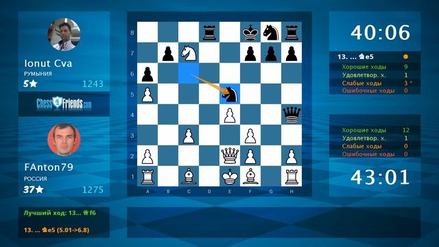 Chess Game Analysis: FAnton79 - Ionut Cva : 1-0 (By ChessFriends.com)