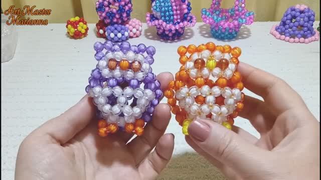 Сова из бисера или бусин - мастер-класс